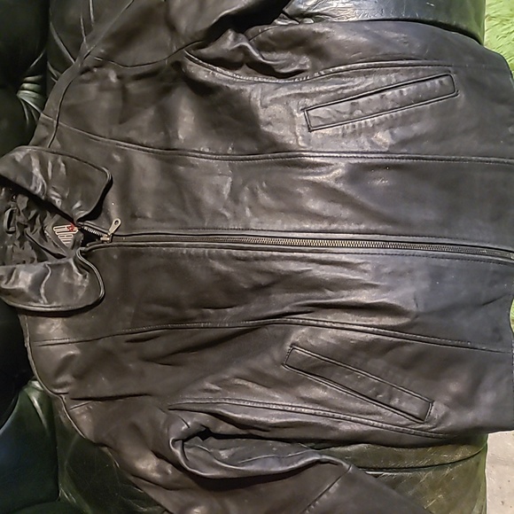 Tiboa Leathers Real Soft Black Leather Zipper Jacket Biker Style Size M - Picture 3 of 13